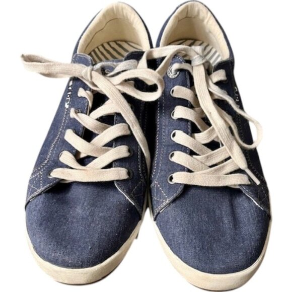 Taos Moc Star Washed Canvas Sneakers - Indigo - 9.5 Wide - Picture 4 of 10